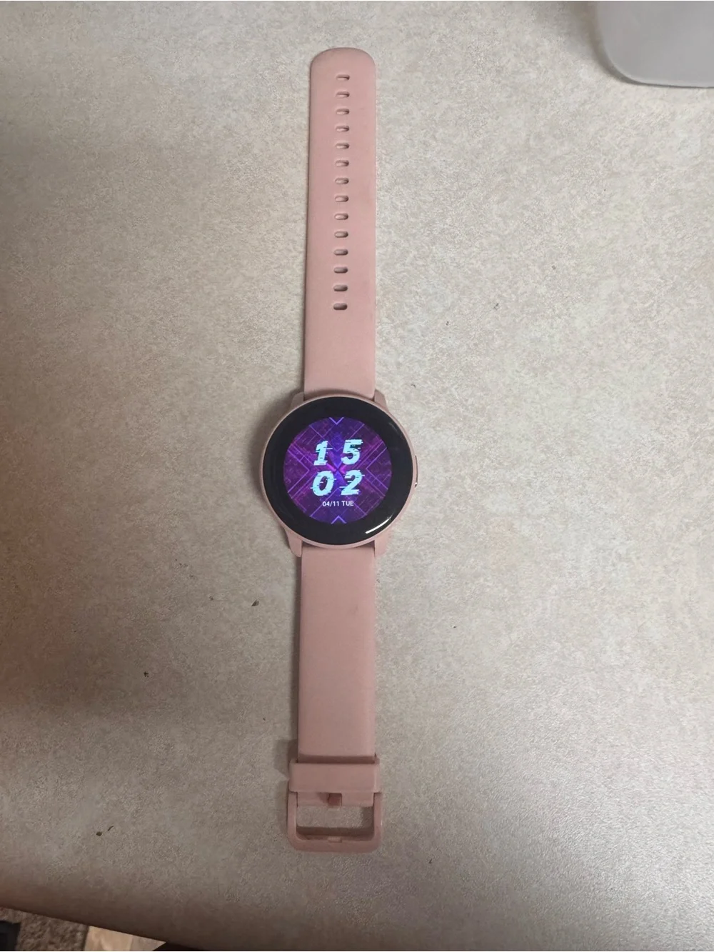 Pink Smartwatch with Silicone Band - Unbranded